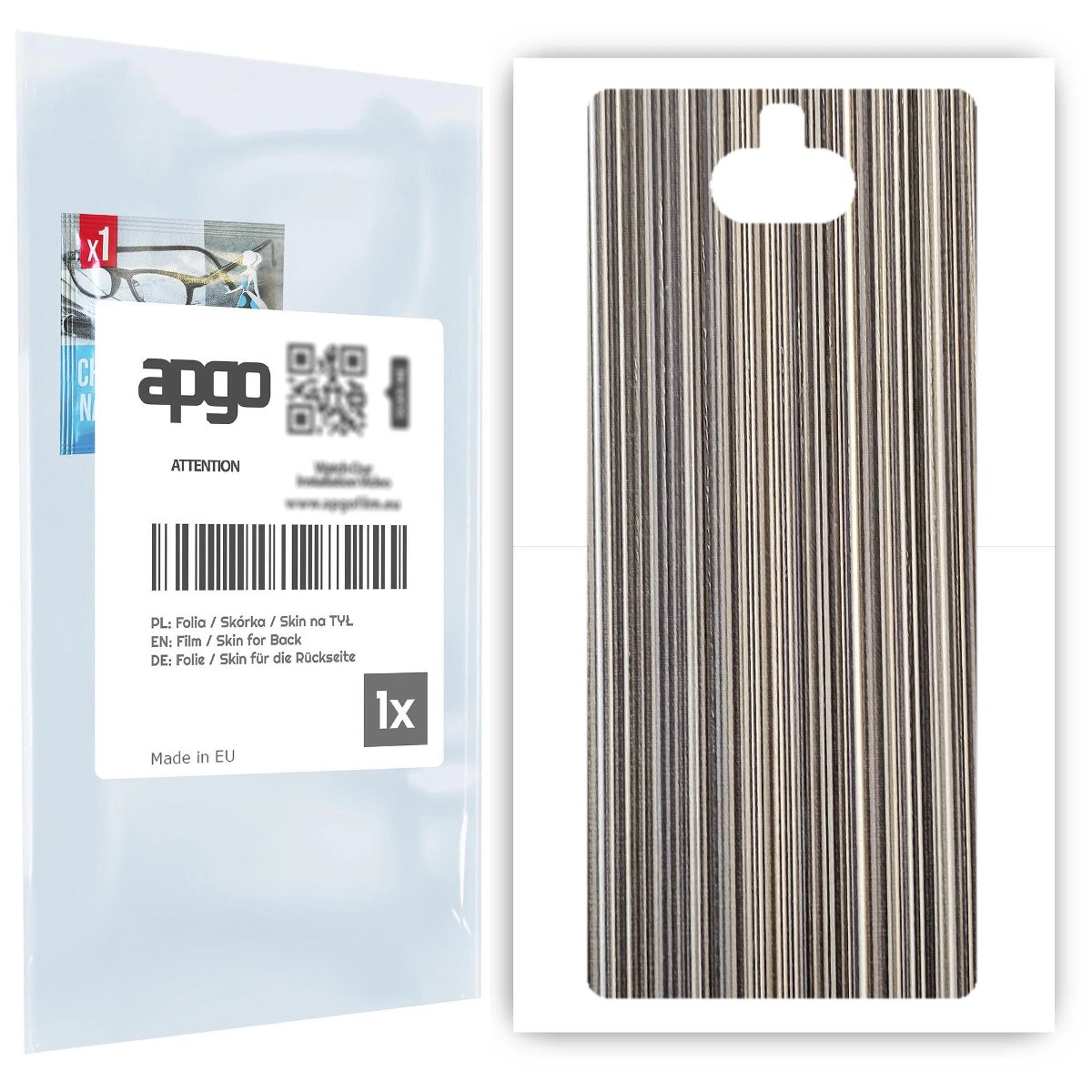 Folia naklejka skórka strukturalna na TYŁ do Sony Xperia 10 -  Tkanina Paski Mix - apgo SKINS