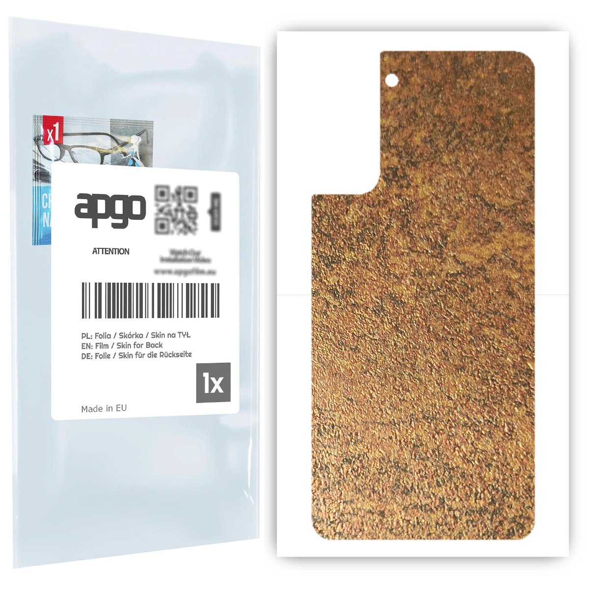 Folia naklejka skórka strukturalna na TYŁ do Samsung Galaxy S21+ 5G -  Zardzewiała Miedź - apgo SKINS