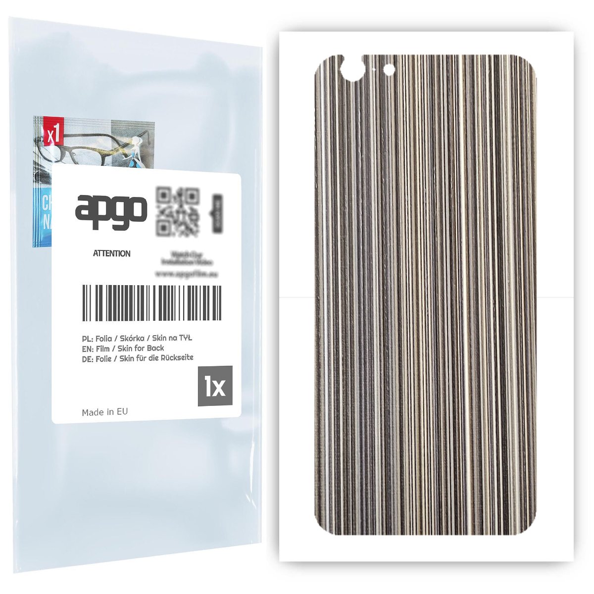 Folia naklejka skórka strukturalna na TYŁ do Apple iPhone 6s -  Tkanina Paski Mix - apgo SKINS