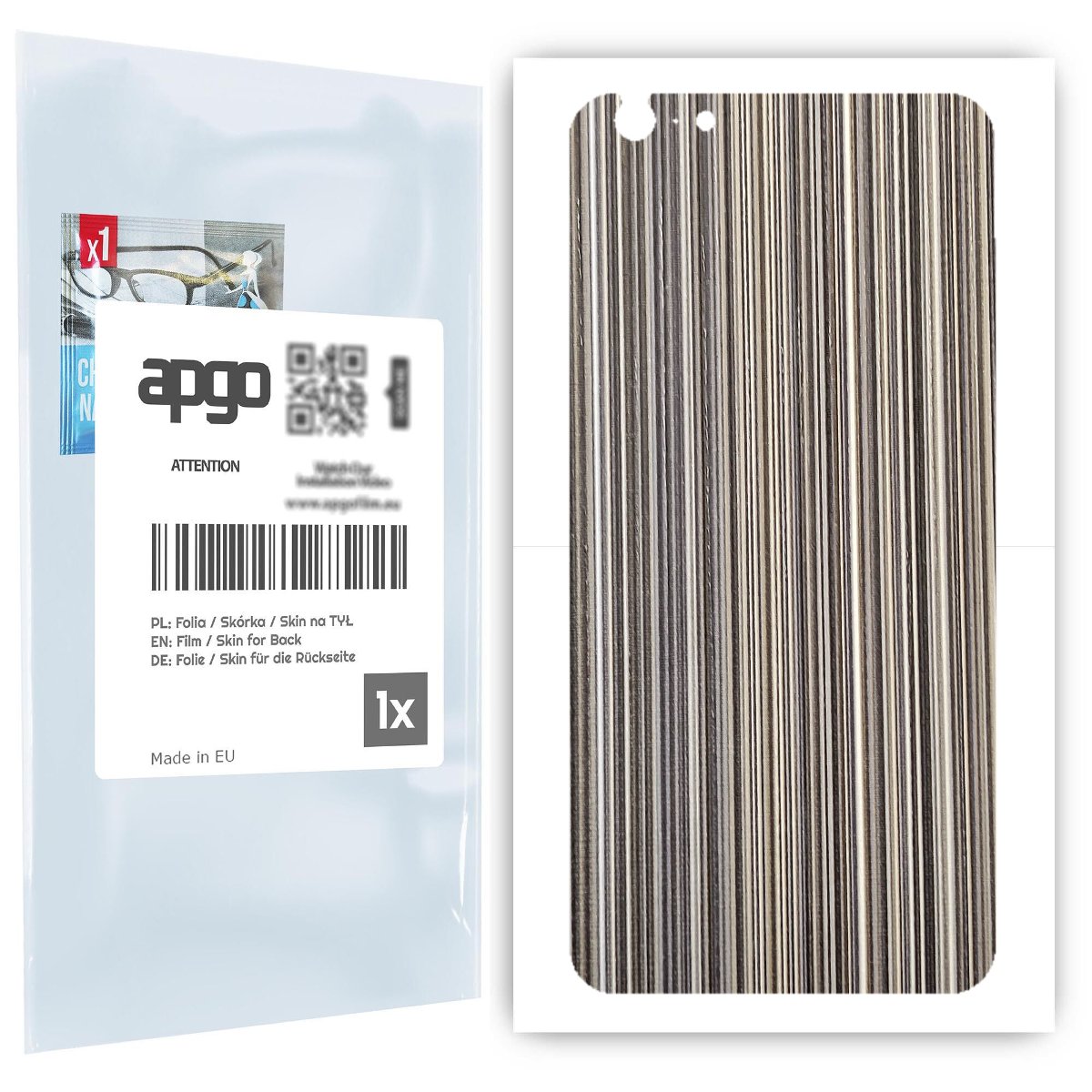 Folia naklejka skórka strukturalna na TYŁ do Apple iPhone 6s Plus -  Tkanina Paski Mix - apgo SKINS
