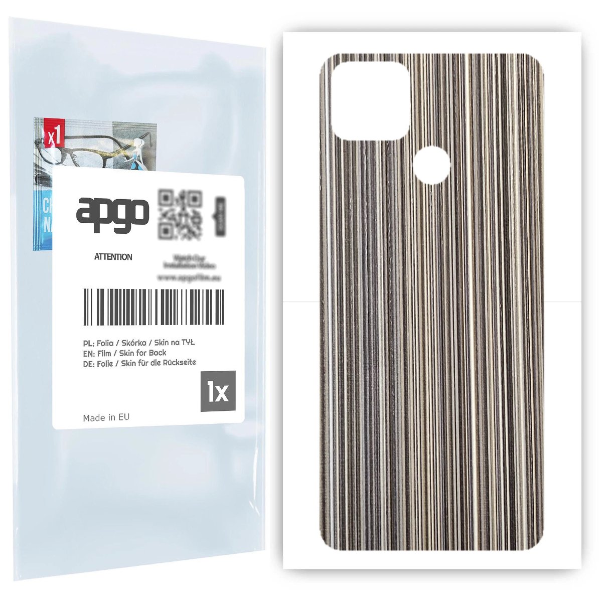 Folia naklejka skórka strukturalna na TYŁ do Realme 7i -  Tkanina Paski Mix - apgo SKINS
