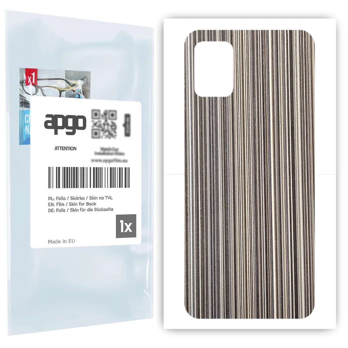 Folia naklejka skórka strukturalna na TYŁ do Samsung Galaxy A31 -  Tkanina Paski Mix - apgo SKINS