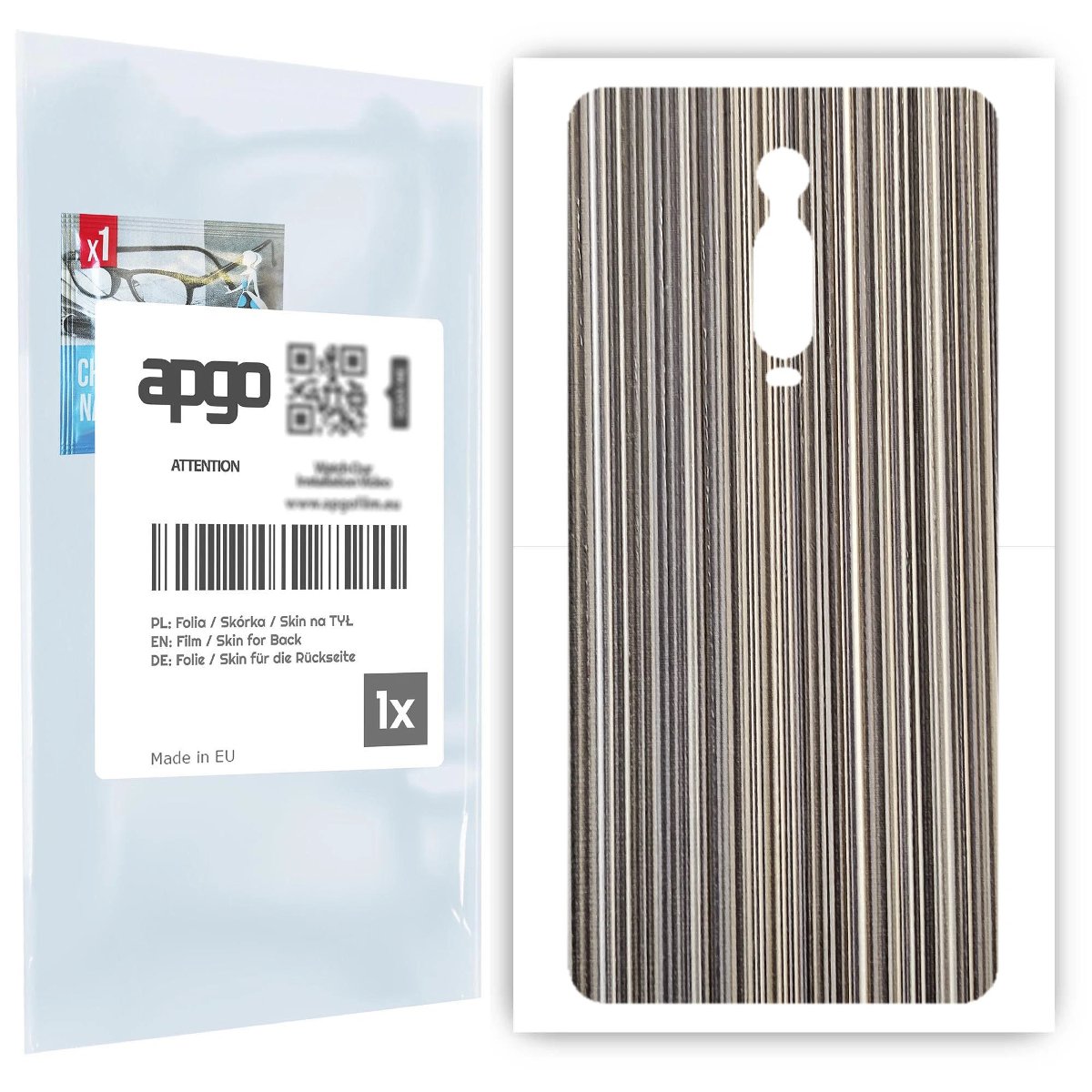 Folia naklejka skórka strukturalna na TYŁ do Xiaomi Mi 9T Pro -  Tkanina Paski Mix - apgo SKINS