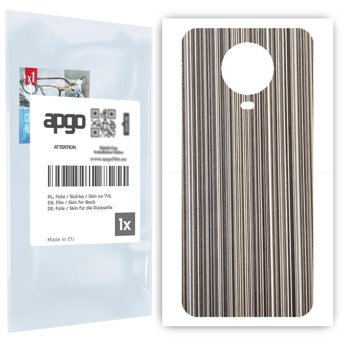 Folia naklejka skórka strukturalna na TYŁ do Nokia G20 -  Tkanina Paski Mix - apgo SKINS