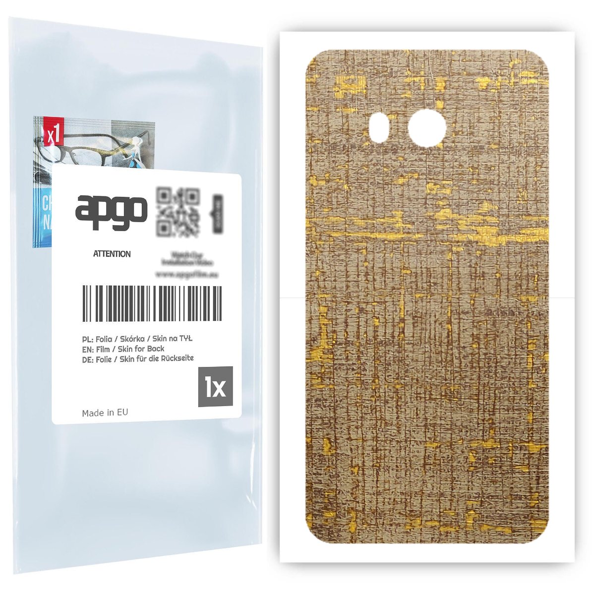 Folia naklejka skórka strukturalna na TYŁ do HTC U11 -  Tkanina Vintage - apgo SKINS