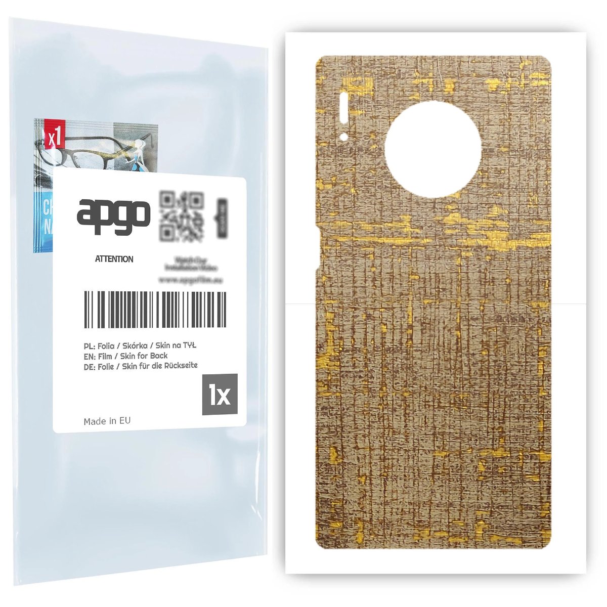 Folia naklejka skórka strukturalna na TYŁ do Huawei Mate 30 Pro 5G -  Tkanina Vintage - apgo SKINS