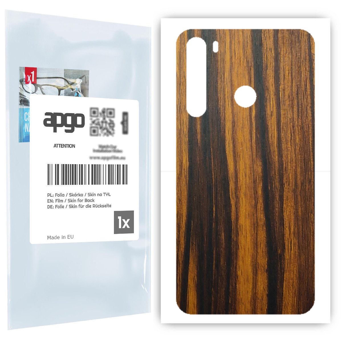 Folia naklejka skórka strukturalna na TYŁ do HTC Desire 20 Pro -  Drewno Tygrysie - apgo SKINS