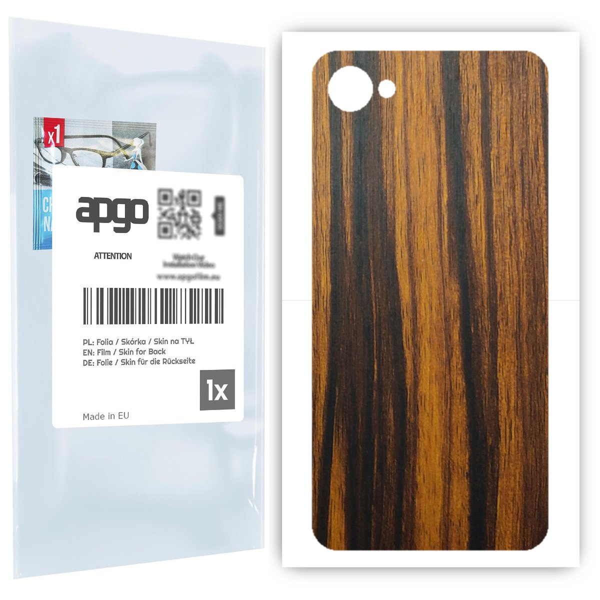 Folia naklejka skórka strukturalna na TYŁ do HTC Desire 12 -  Drewno Tygrysie - apgo SKINS