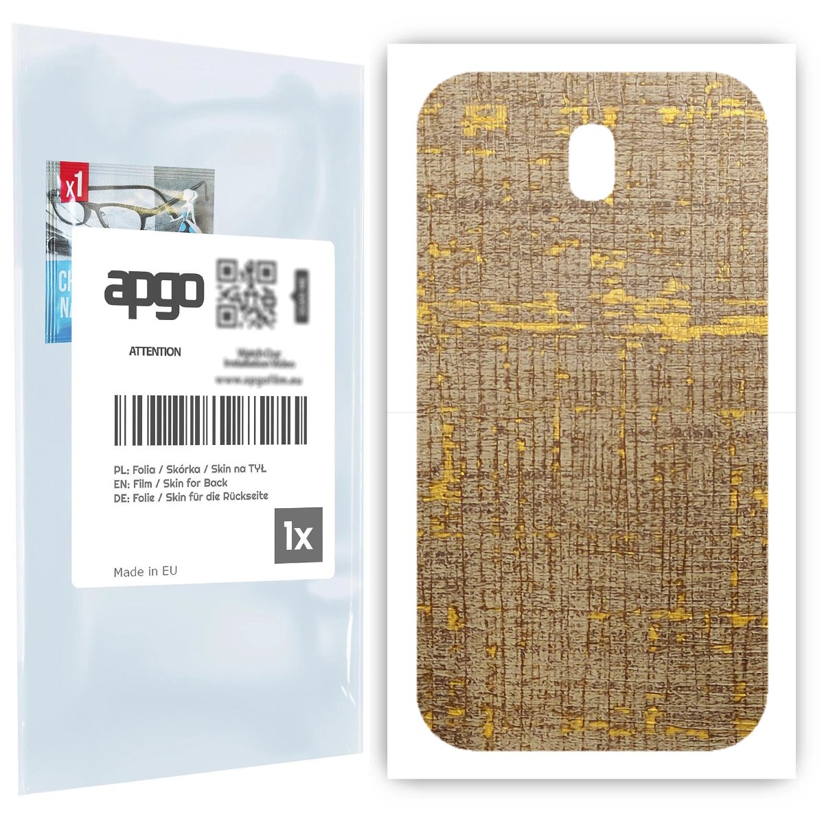 Folia naklejka skórka strukturalna na TYŁ do Samsung Galaxy J7 (2017) -  Tkanina Vintage - apgo SKINS