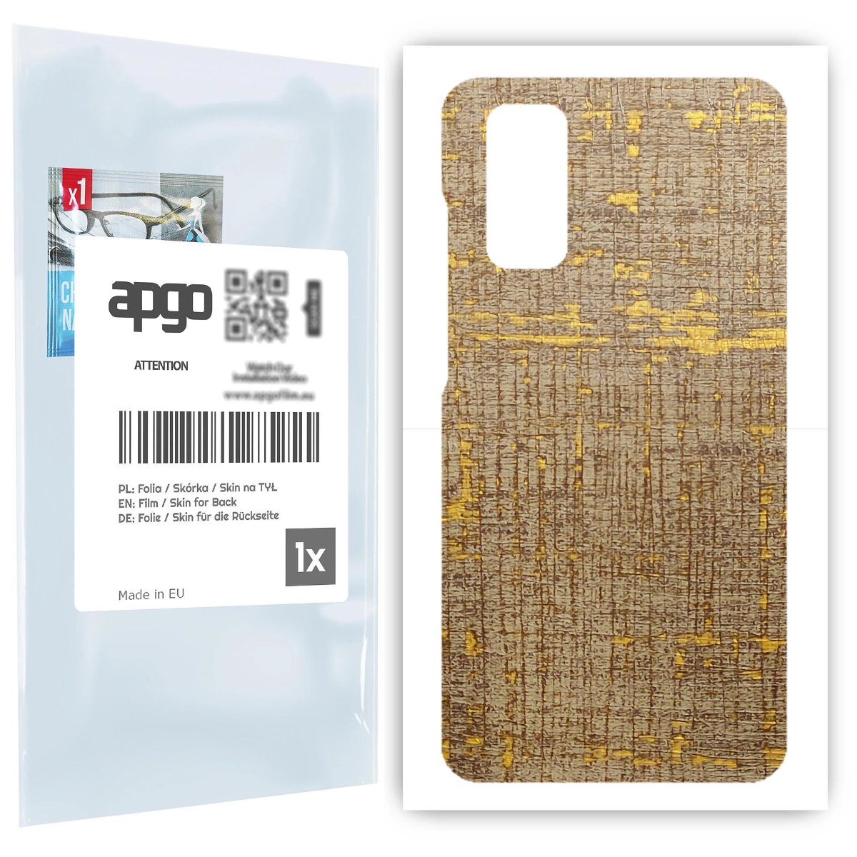 Folia naklejka skórka strukturalna na TYŁ do Samsung Galaxy S20 Ultra 5G -  Tkanina Vintage - apgo SKINS