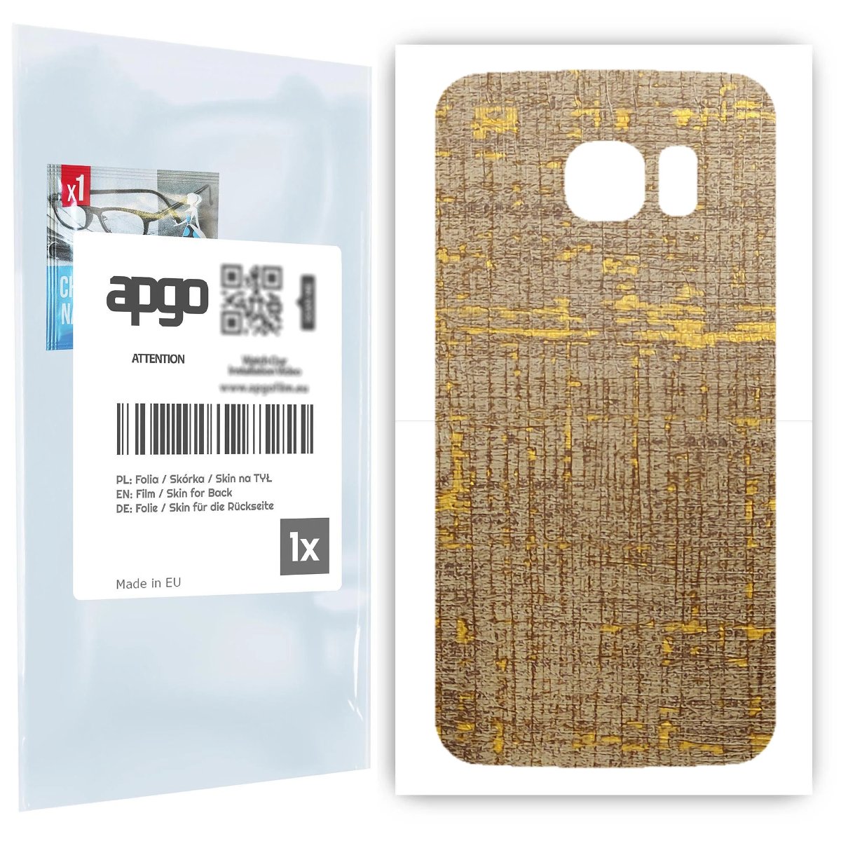 Folia naklejka skórka strukturalna na TYŁ do Samsung Galaxy S6 Edge SM-G925F -  Tkanina Vintage - apgo SKINS