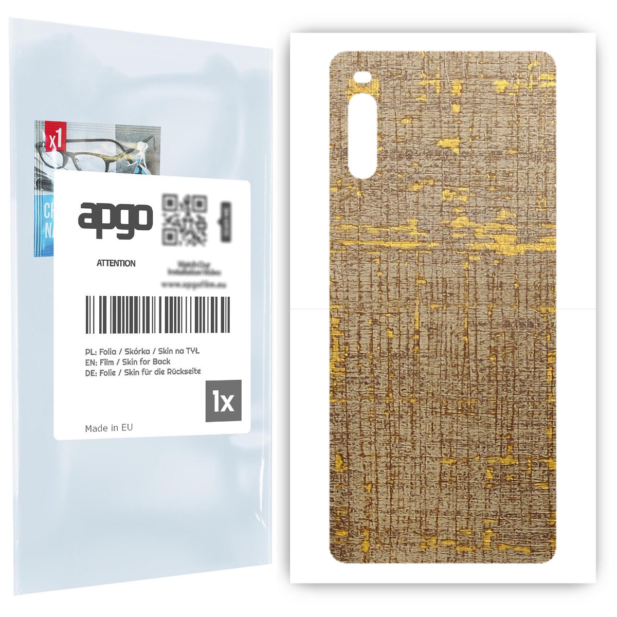 Folia naklejka skórka strukturalna na TYŁ do Sony Xperia L4 -  Tkanina Vintage - apgo SKINS