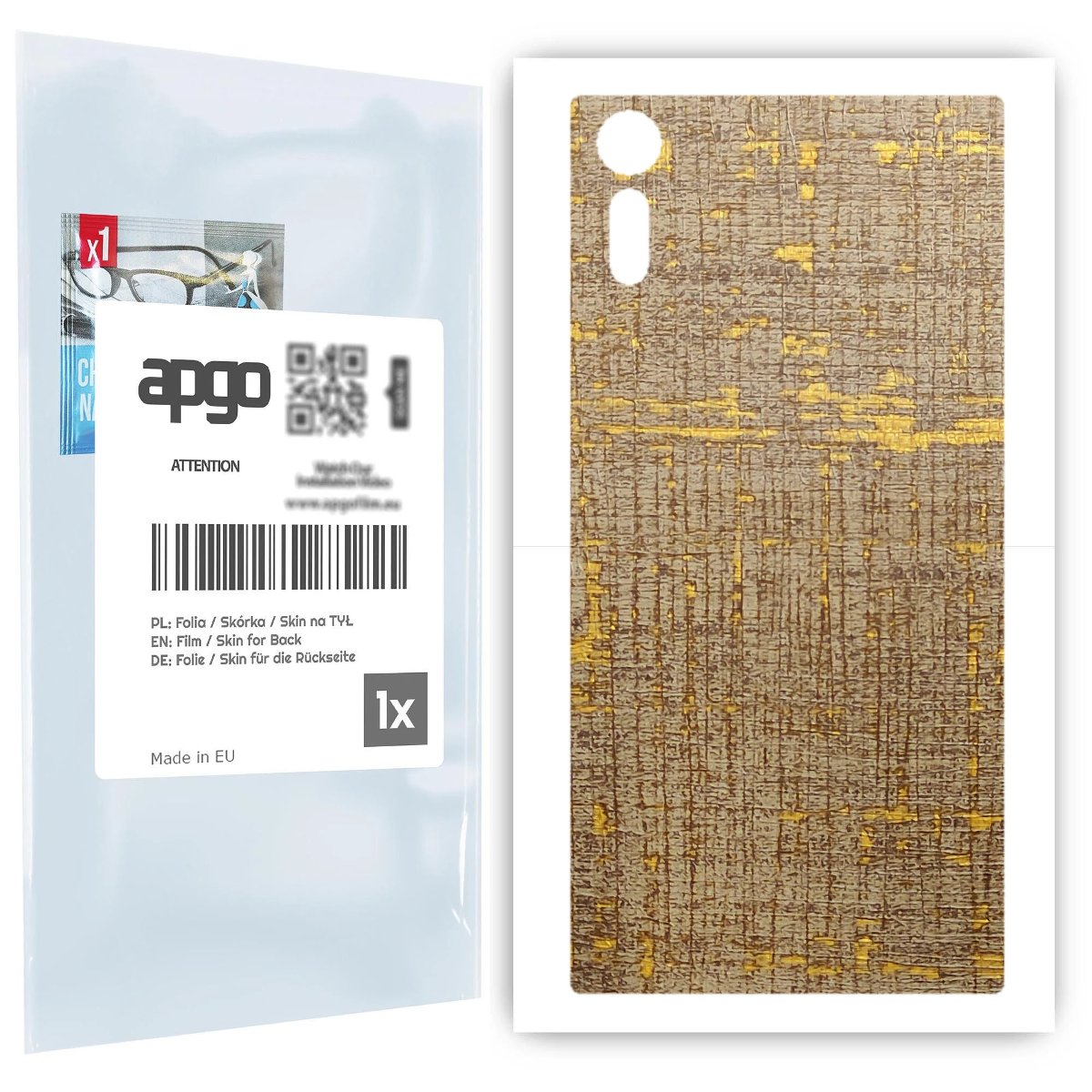 Folia naklejka skórka strukturalna na TYŁ do Sony Xperia XZ -  Tkanina Vintage - apgo SKINS
