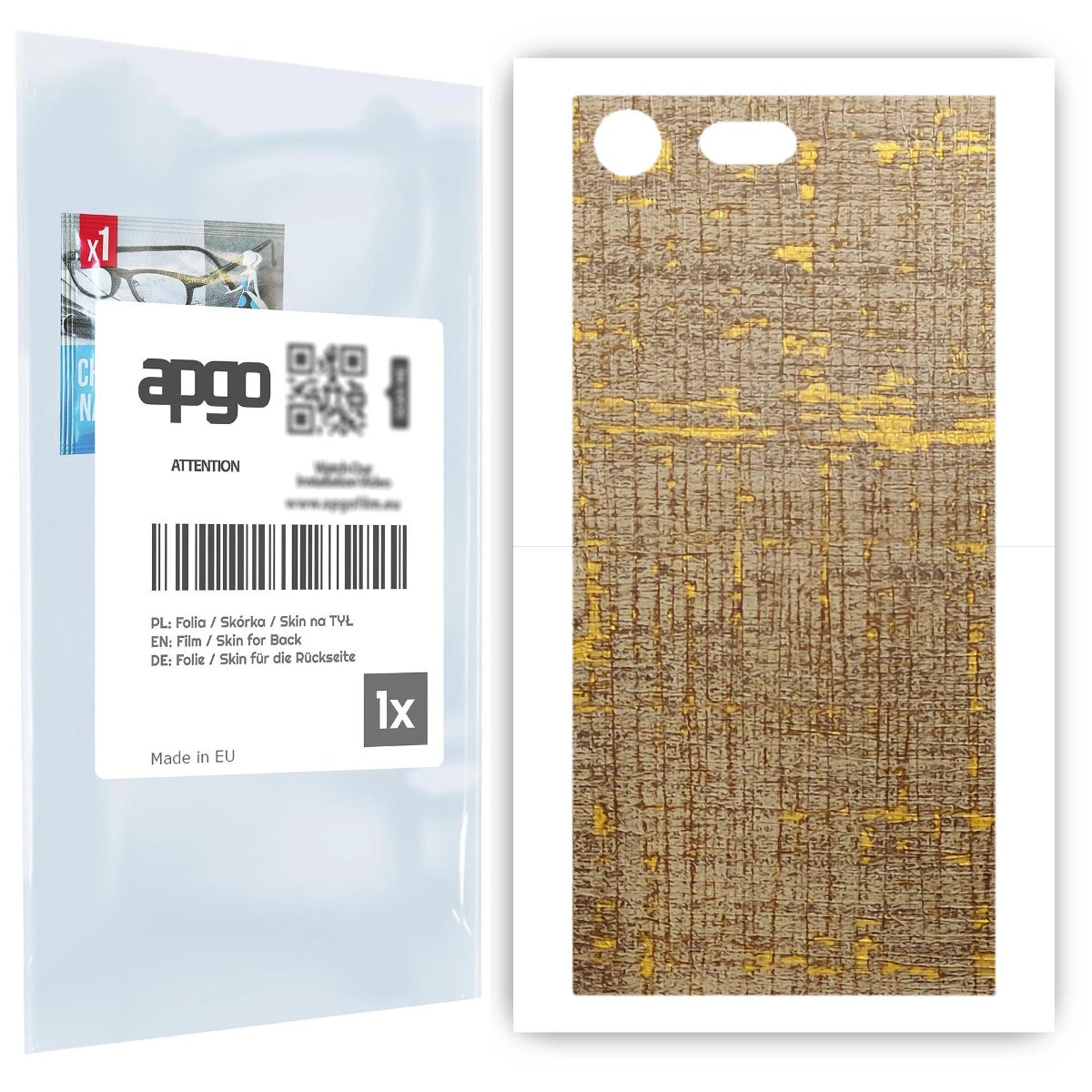 Folia naklejka skórka strukturalna na TYŁ do Sony Xperia XZ Premium -  Tkanina Vintage - apgo SKINS