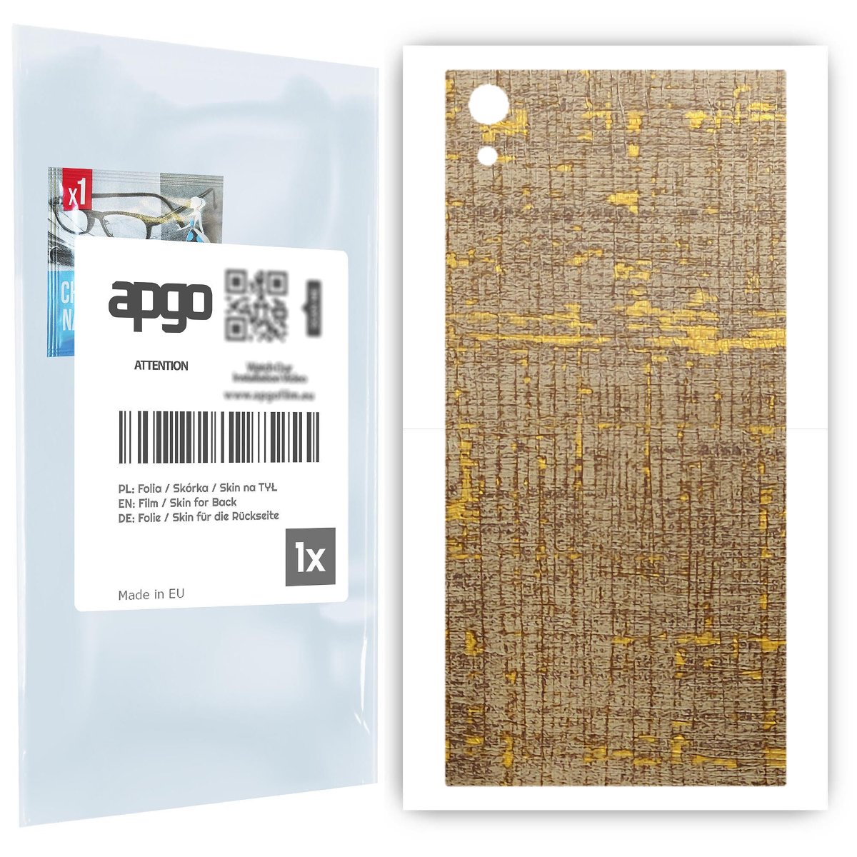 Folia naklejka skórka strukturalna na TYŁ do Sony Xperia XA1 Ultra -  Tkanina Vintage - apgo SKINS