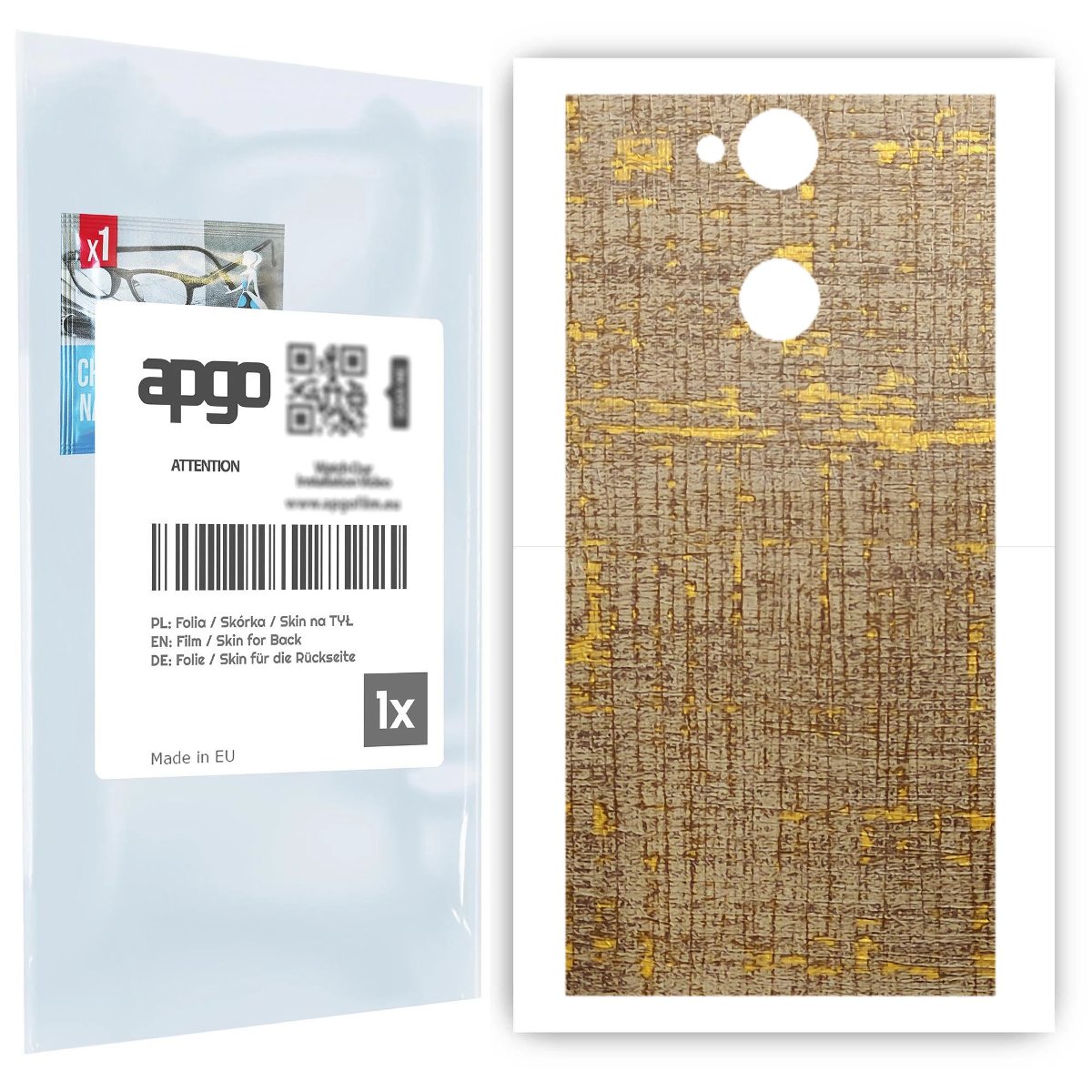 Folia naklejka skórka strukturalna na TYŁ do Sony Xperia XA2 -  Tkanina Vintage - apgo SKINS