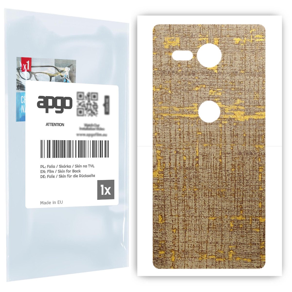 Folia naklejka skórka strukturalna na TYŁ do Sony Xperia XZ2 Compact -  Tkanina Vintage - apgo SKINS