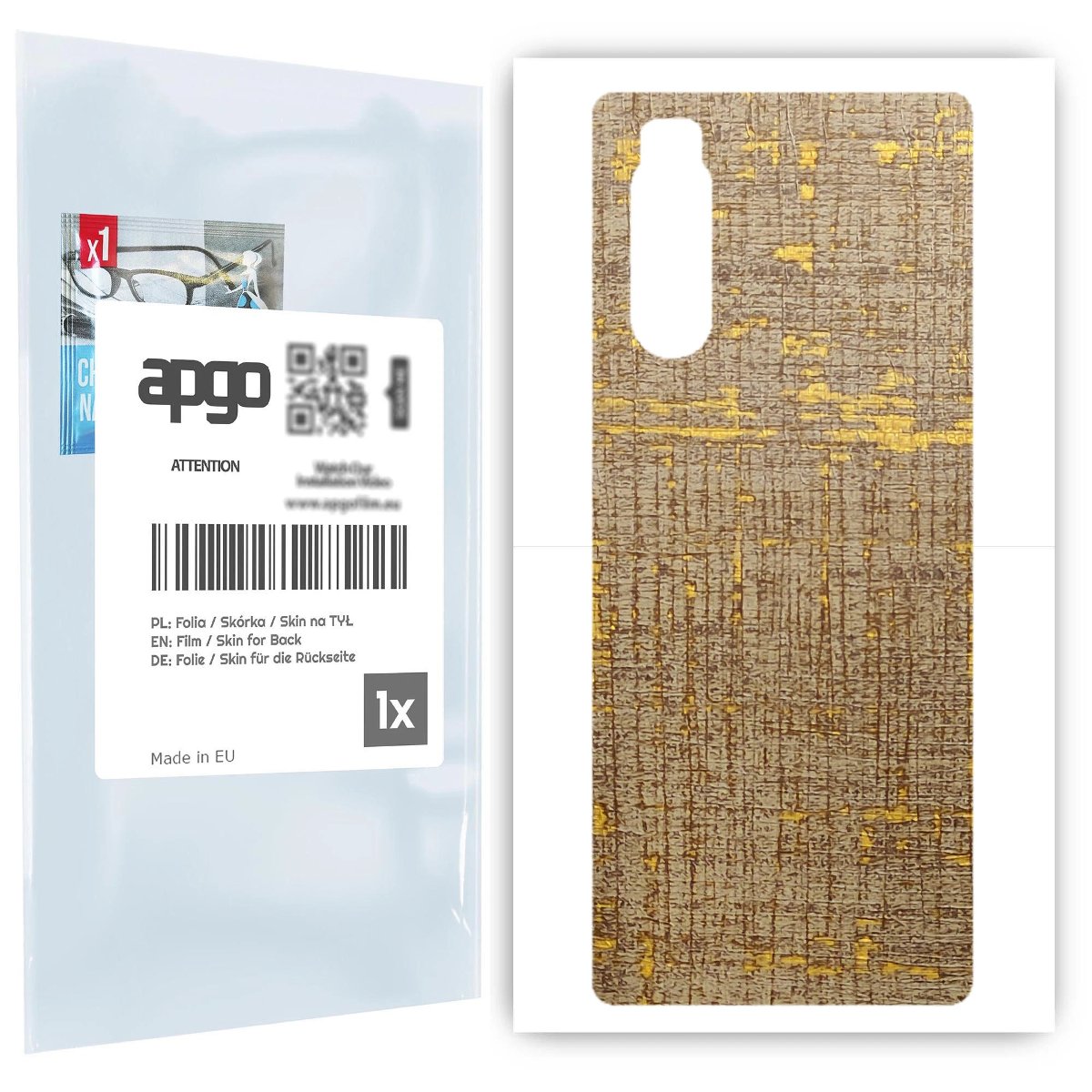 Folia naklejka skórka strukturalna na TYŁ do Sony Xperia 5 -  Tkanina Vintage - apgo SKINS