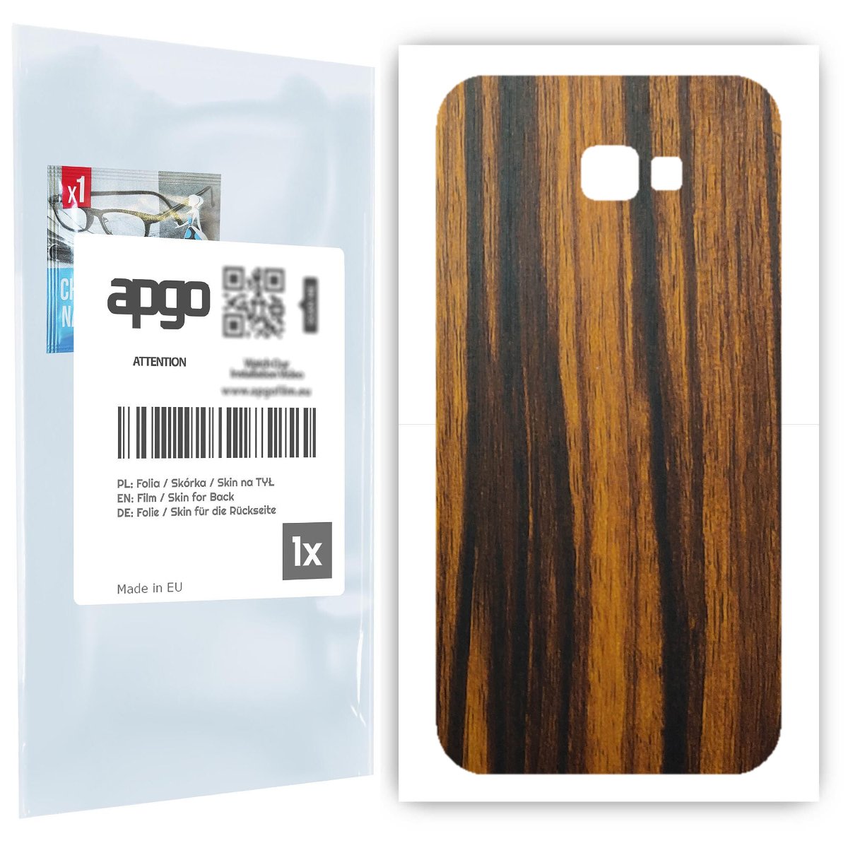 Folia naklejka skórka strukturalna na TYŁ do Samsung Galaxy A7 (2017) -  Drewno Tygrysie - apgo SKINS