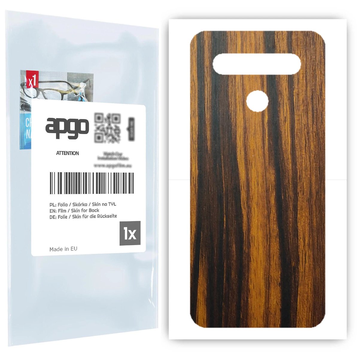 Folia naklejka skórka strukturalna na TYŁ do LG K41S -  Drewno Tygrysie - apgo SKINS