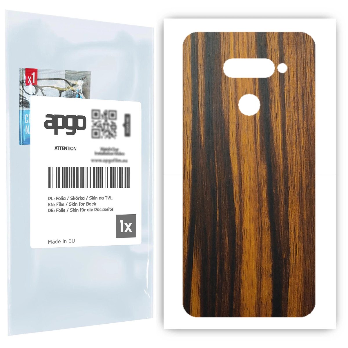 Folia naklejka skórka strukturalna na TYŁ do LG K50S -  Drewno Tygrysie - apgo SKINS
