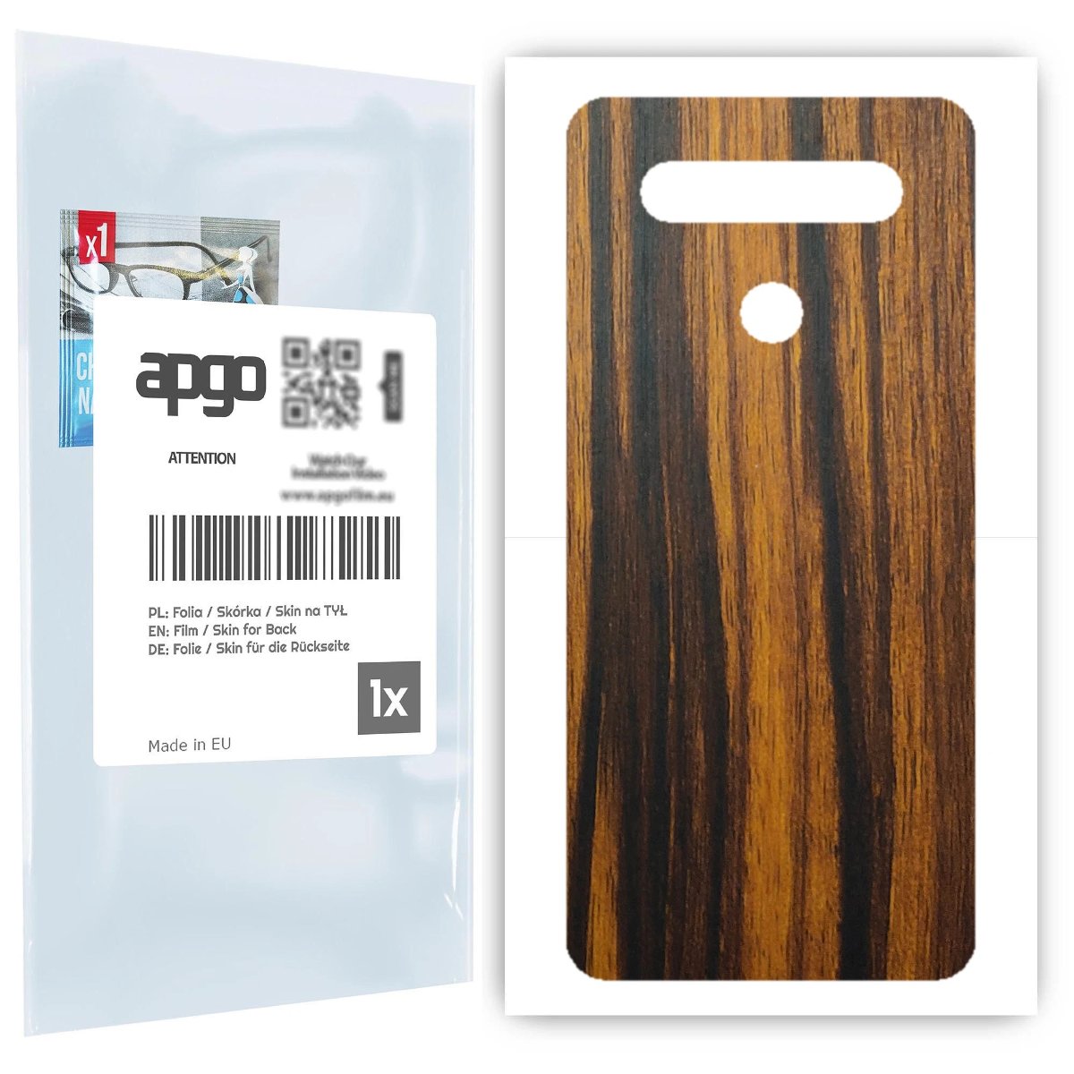 Folia naklejka skórka strukturalna na TYŁ do LG K51S -  Drewno Tygrysie - apgo SKINS