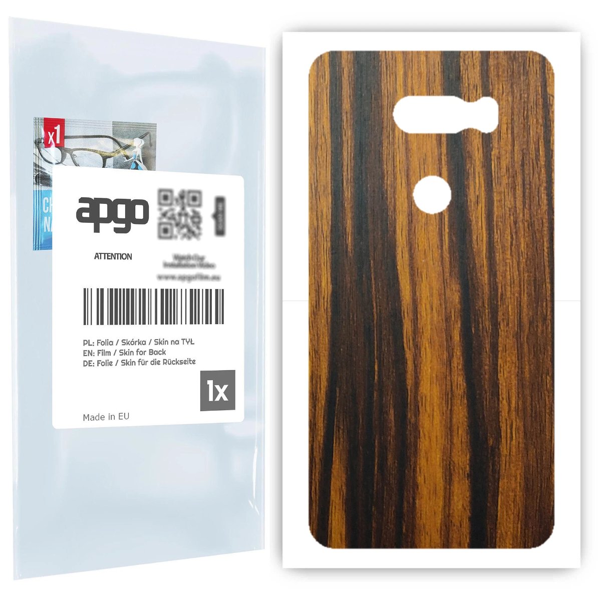Folia naklejka skórka strukturalna na TYŁ do LG V30 -  Drewno Tygrysie - apgo SKINS