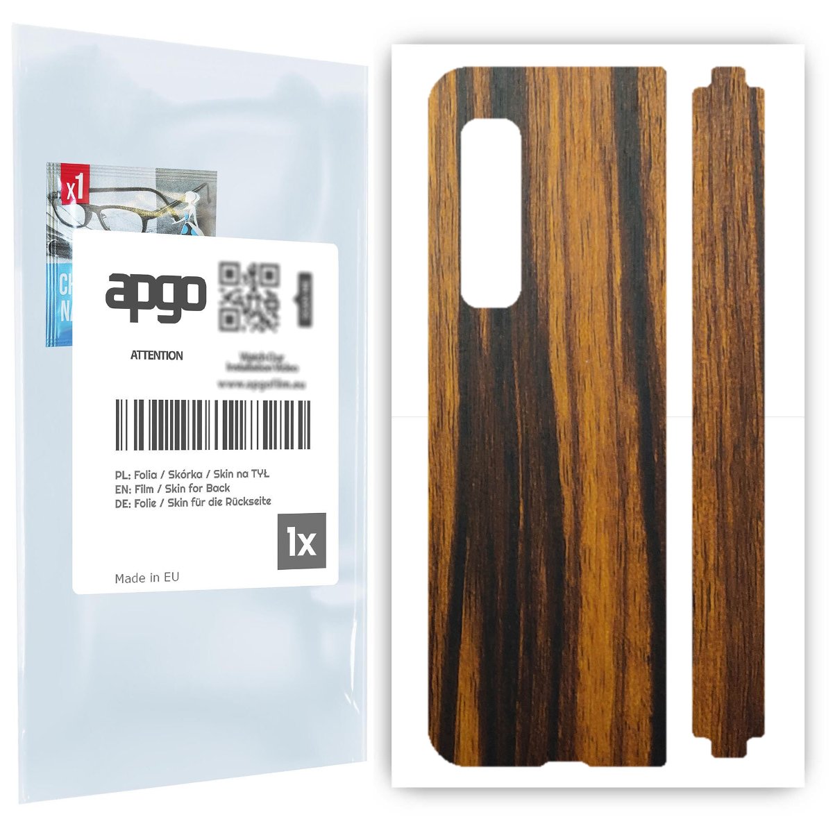 Folia naklejka skórka strukturalna na TYŁ do Samsung Galaxy Fold 5G -  Drewno Tygrysie - apgo SKINS