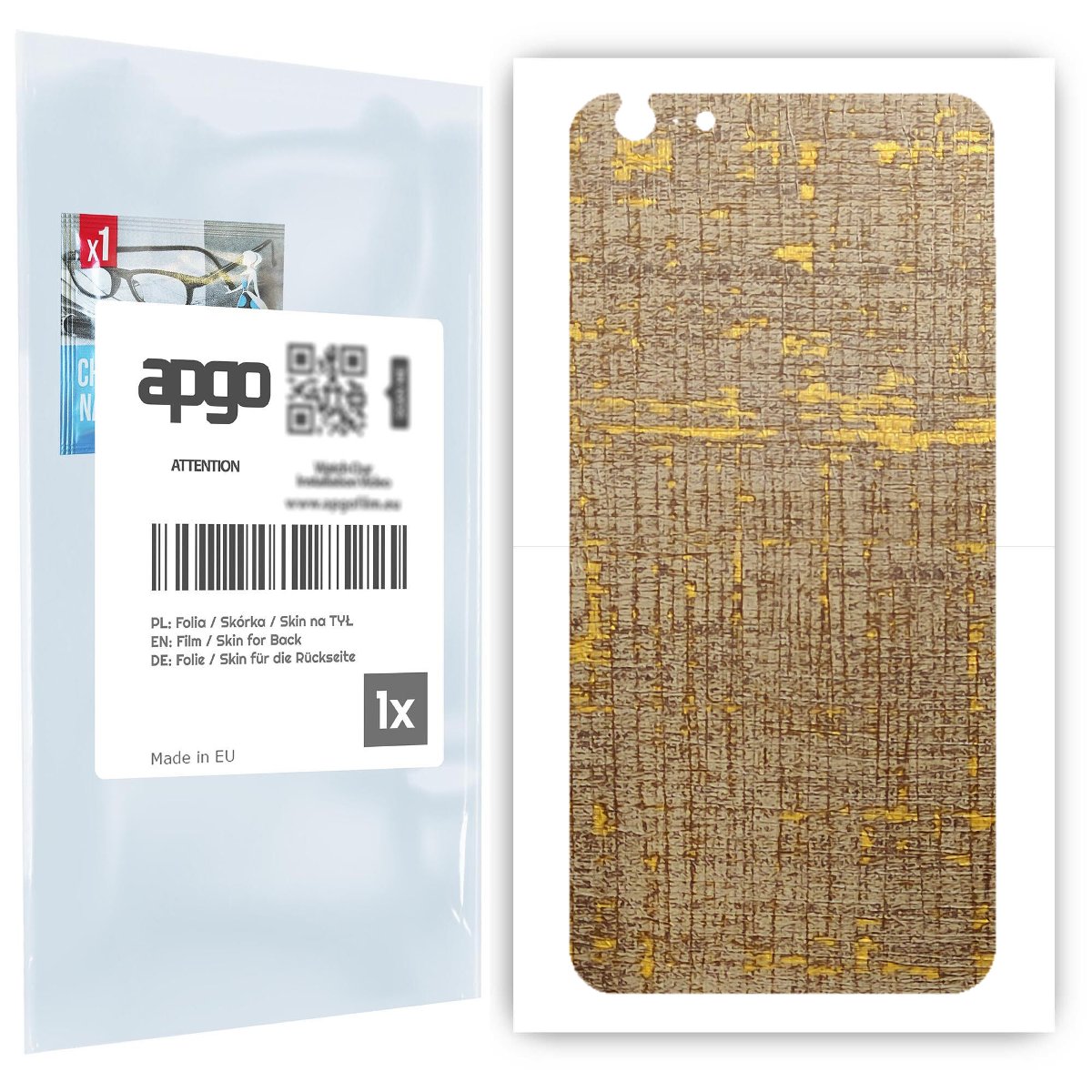 Folia naklejka skórka strukturalna na TYŁ do Apple iPhone 6s Plus -  Tkanina Vintage - apgo SKINS