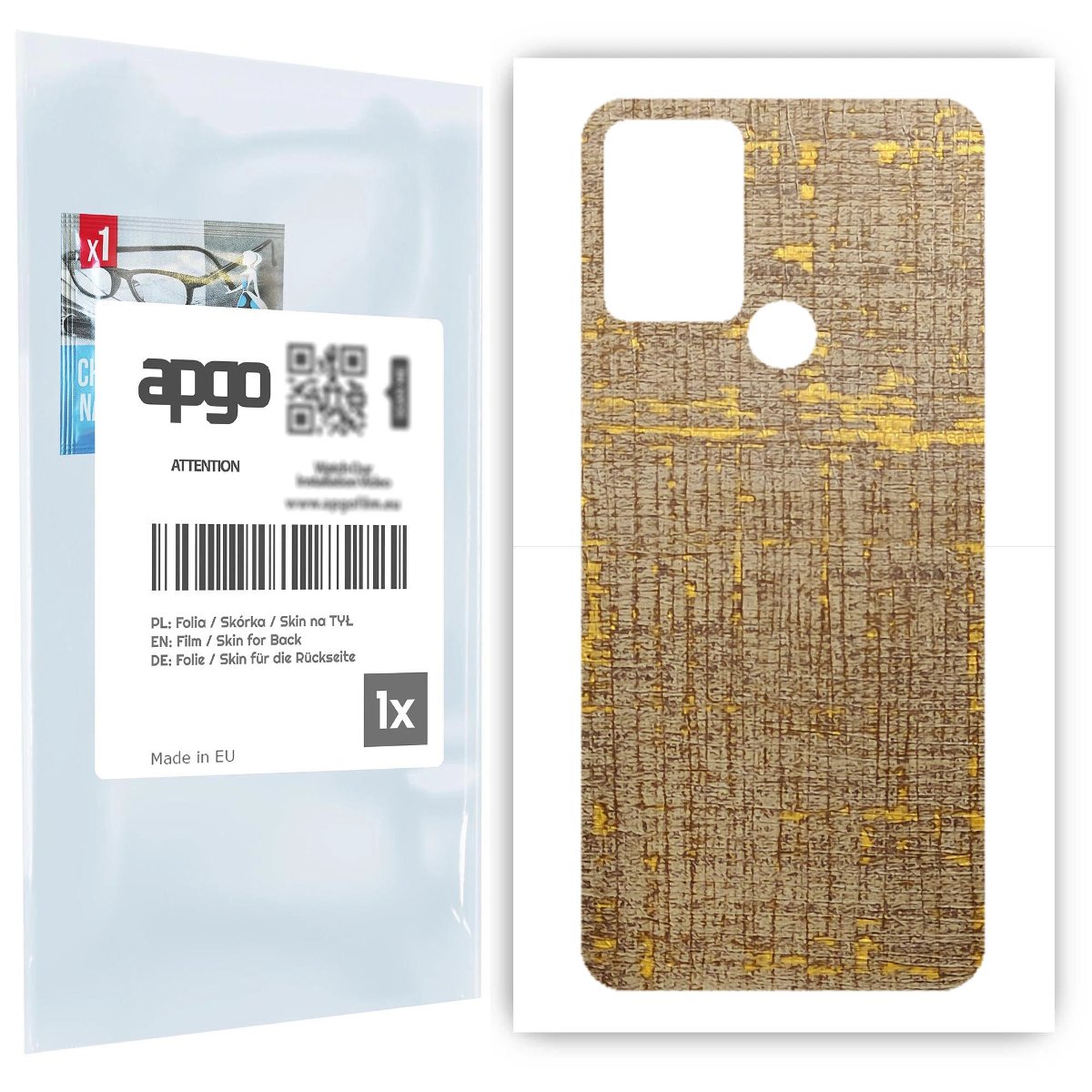 Folia naklejka skórka strukturalna na TYŁ do HTC Desire 20+ -  Tkanina Vintage - apgo SKINS