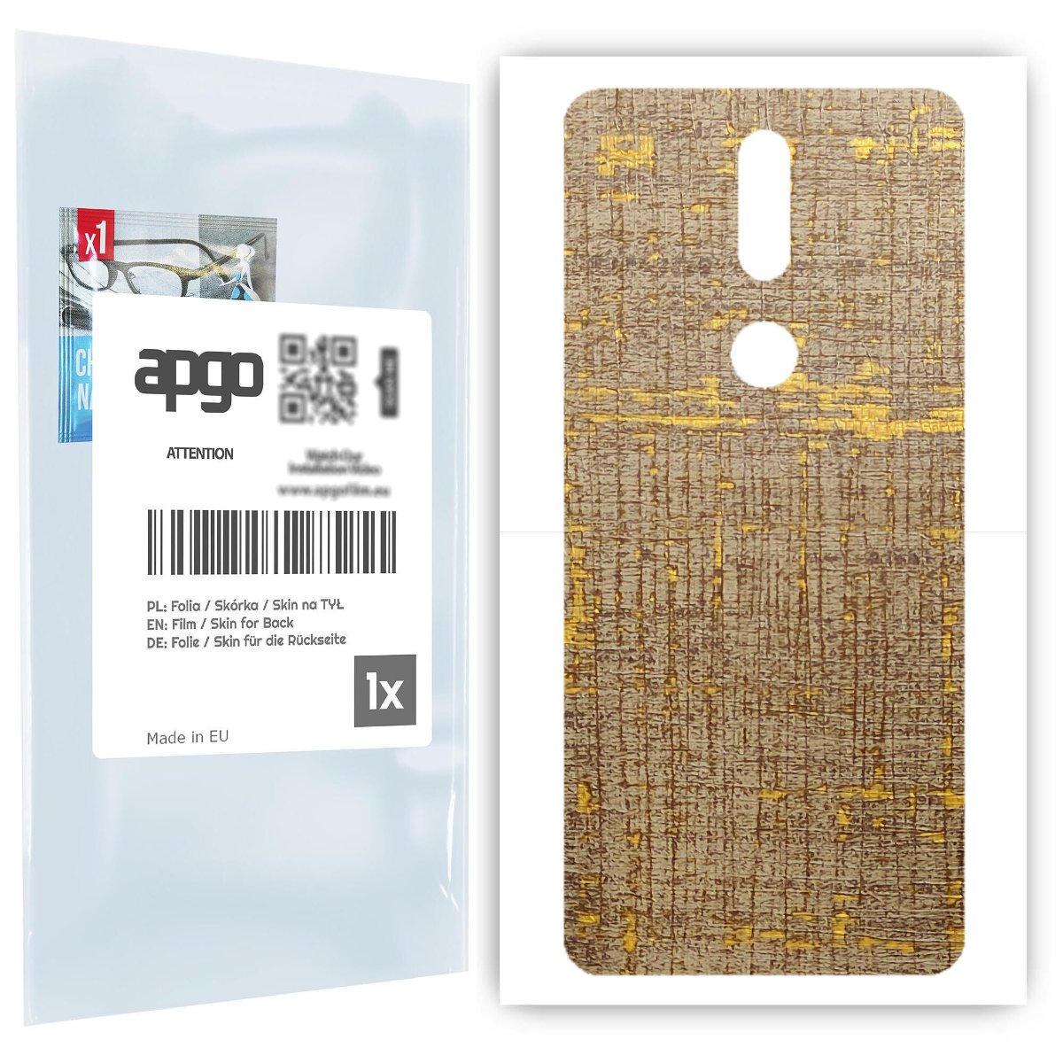 Folia naklejka skórka strukturalna na TYŁ do Nokia 2.4 -  Tkanina Vintage - apgo SKINS