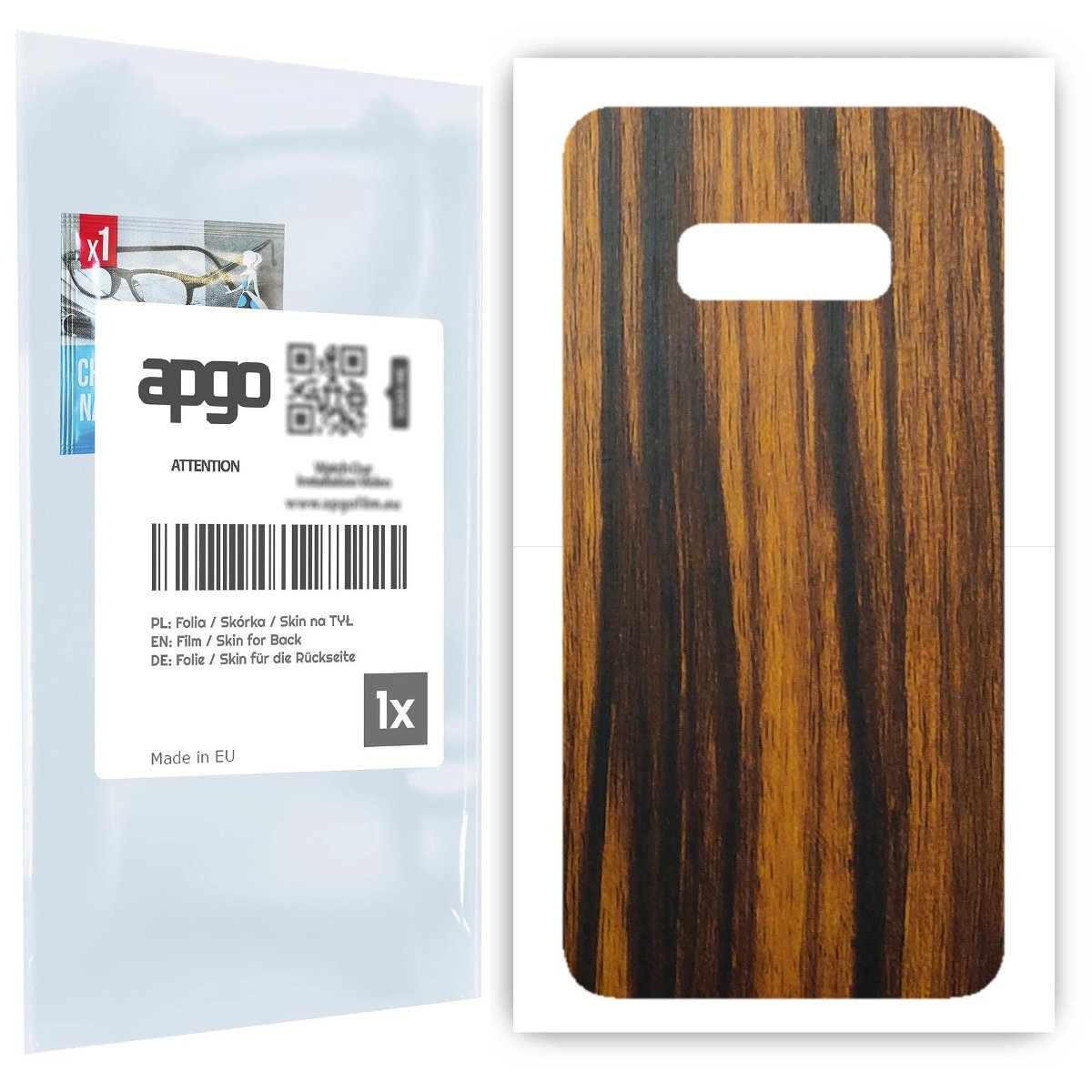 Folia naklejka skórka strukturalna na TYŁ do Samsung Galaxy S10e -  Drewno Tygrysie - apgo SKINS