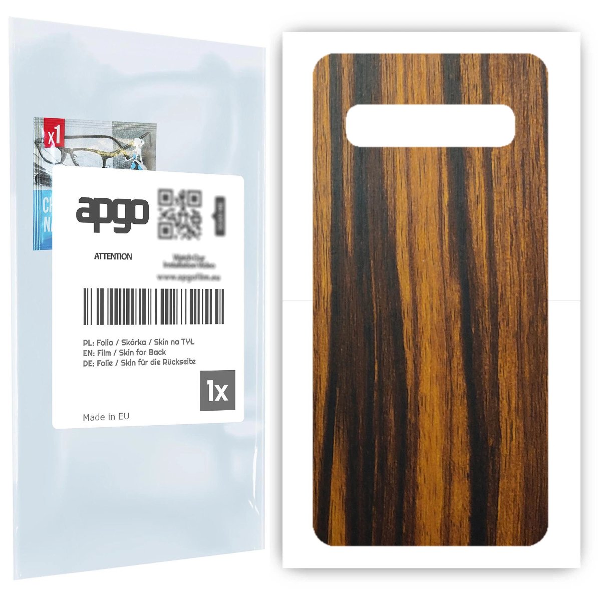 Folia naklejka skórka strukturalna na TYŁ do Samsung Galaxy S10 5G -  Drewno Tygrysie - apgo SKINS