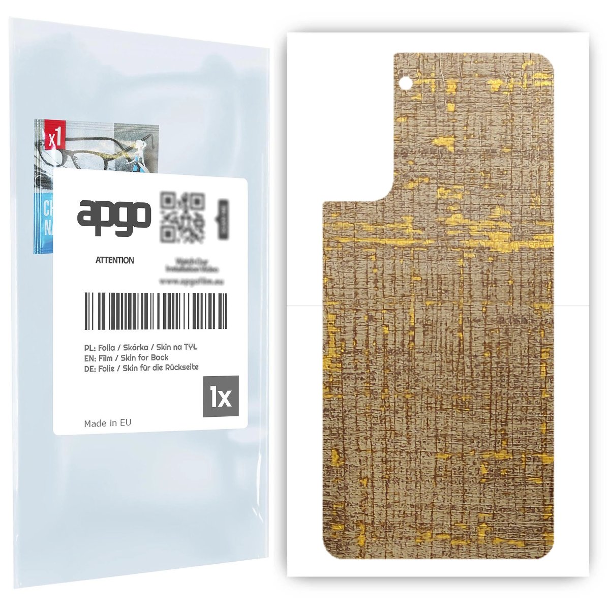 Folia naklejka skórka strukturalna na TYŁ do Samsung Galaxy S21+ 5G -  Tkanina Vintage - apgo SKINS