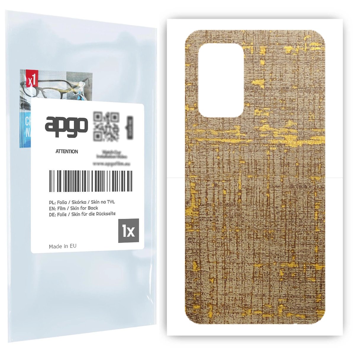 Folia naklejka skórka strukturalna na TYŁ do Samsung Galaxy A52 5G -  Tkanina Vintage - apgo SKINS