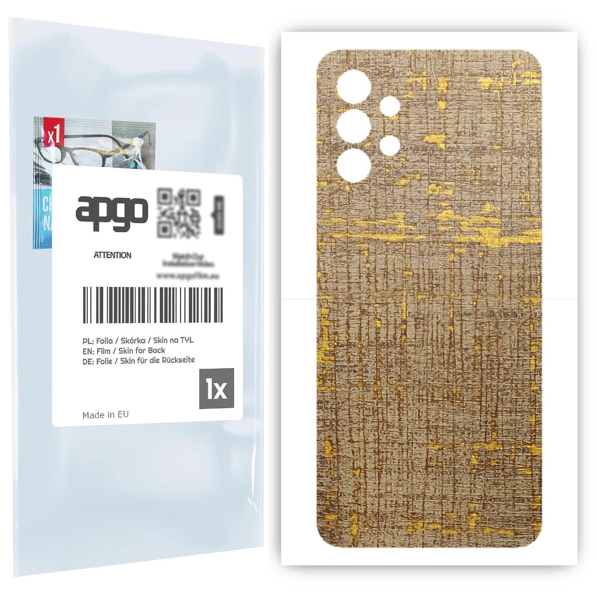 Folia naklejka skórka strukturalna na TYŁ do Samsung Galaxy A32 5G -  Tkanina Vintage - apgo SKINS