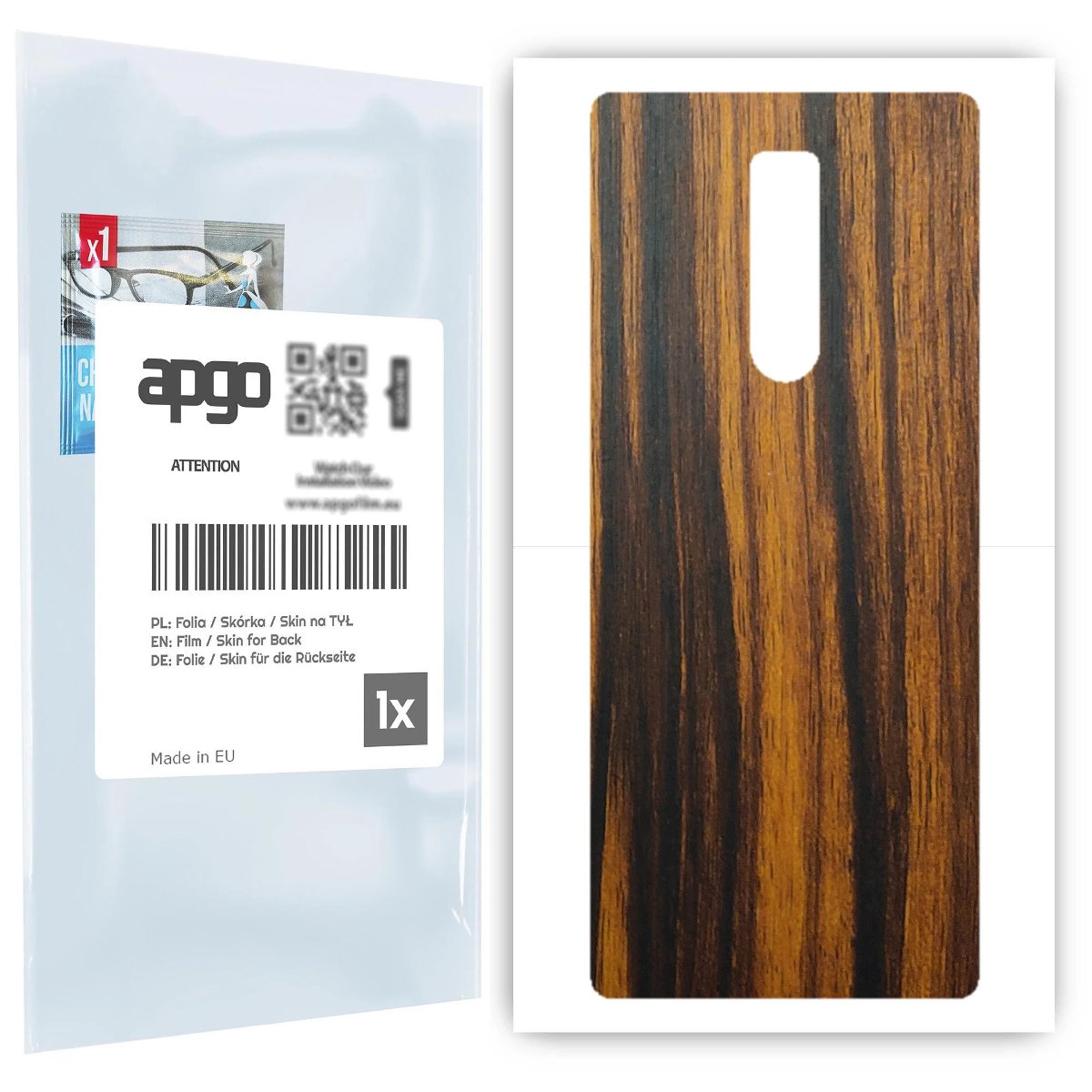 Folia naklejka skórka strukturalna na TYŁ do Sony Xperia 1 -  Drewno Tygrysie - apgo SKINS