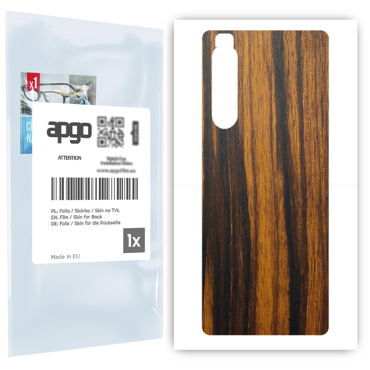 Folia naklejka skórka strukturalna na TYŁ do Sony Xperia 1 II -  Drewno Tygrysie - apgo SKINS