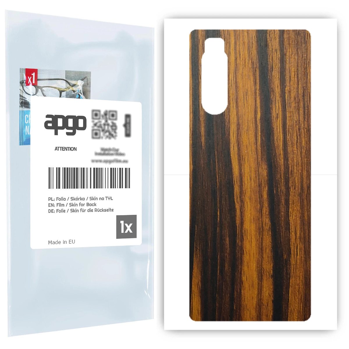 Folia naklejka skórka strukturalna na TYŁ do Sony Xperia 5 -  Drewno Tygrysie - apgo SKINS