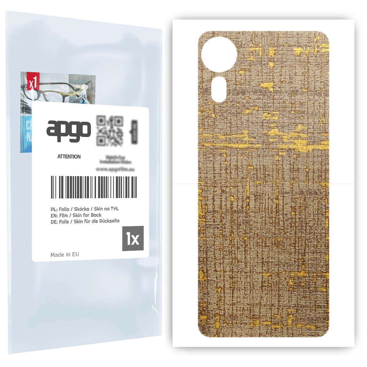 Folia naklejka skórka strukturalna na TYŁ do Samsung Galaxy XCover 5 -  Tkanina Vintage - apgo SKINS