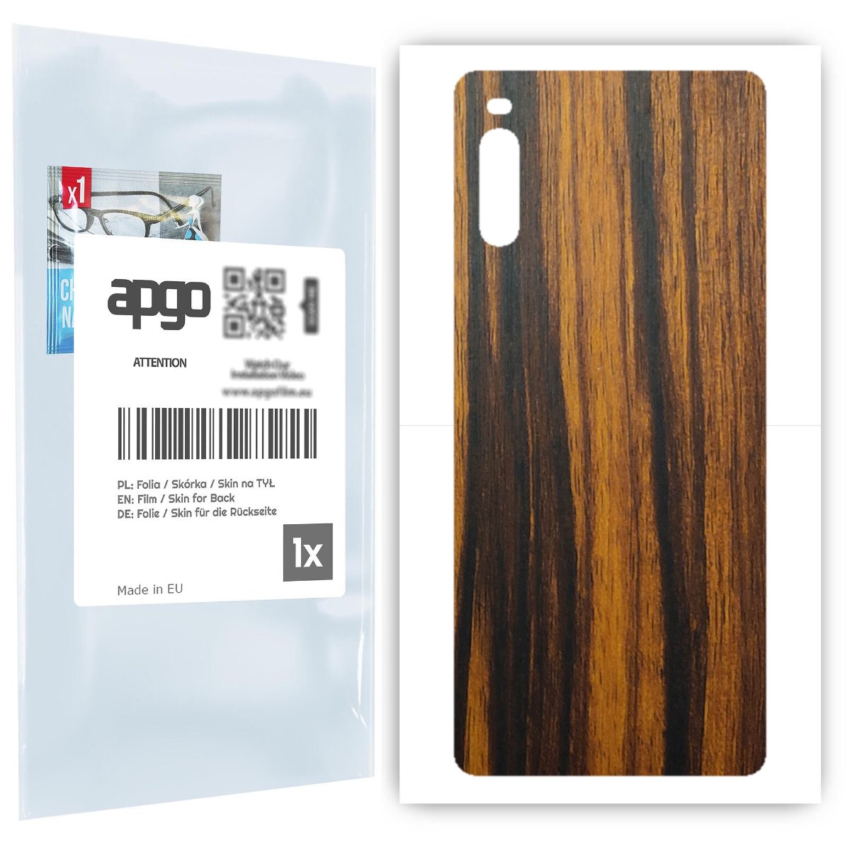 Folia naklejka skórka strukturalna na TYŁ do Sony Xperia L4 -  Drewno Tygrysie - apgo SKINS