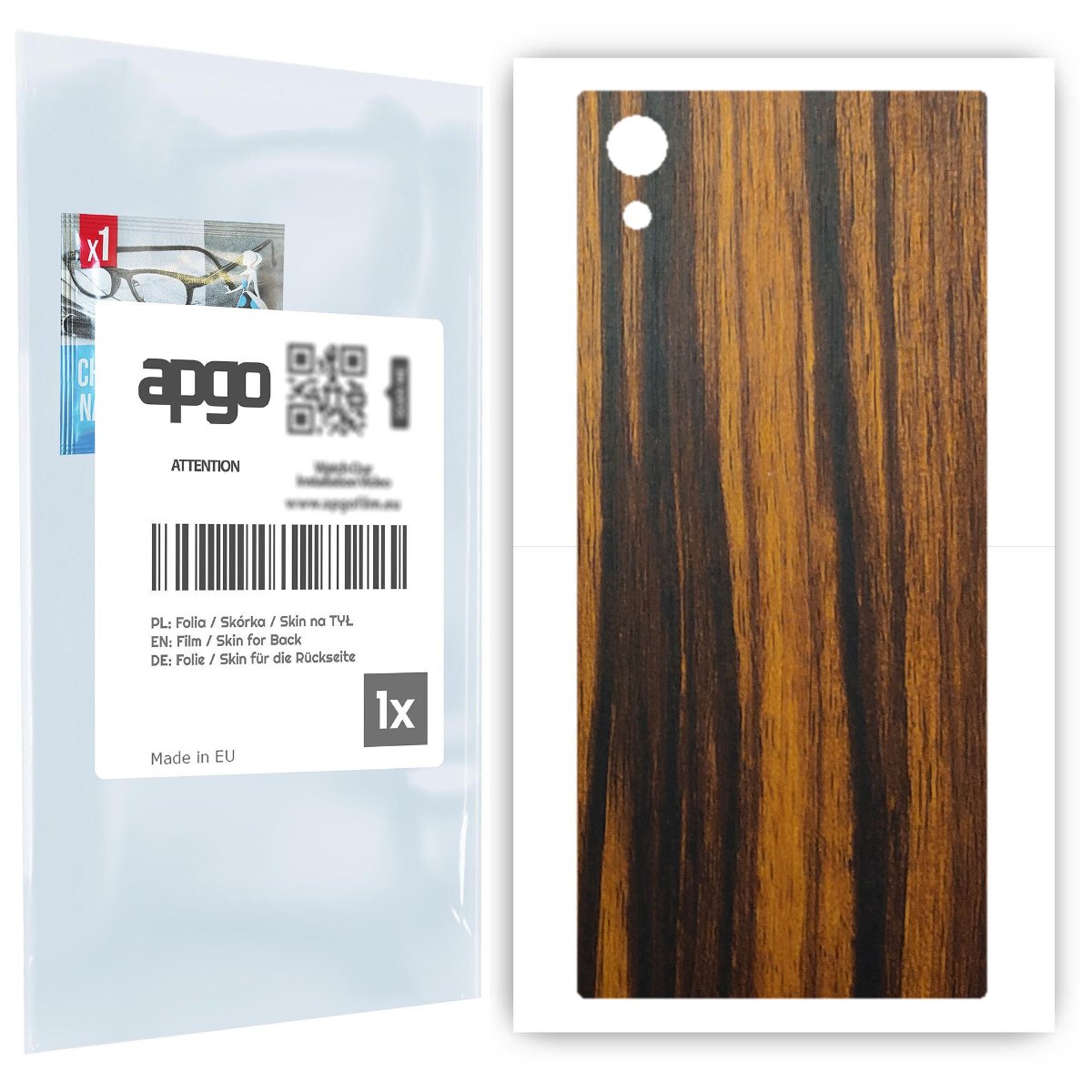 Folia naklejka skórka strukturalna na TYŁ do Sony Xperia XA1 -  Drewno Tygrysie - apgo SKINS