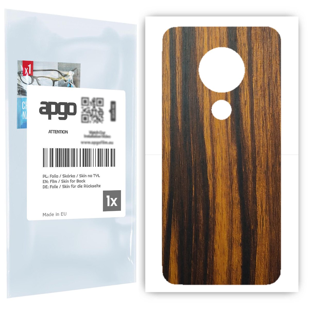 Folia naklejka skórka strukturalna na TYŁ do Nokia 7.2 -  Drewno Tygrysie - apgo SKINS