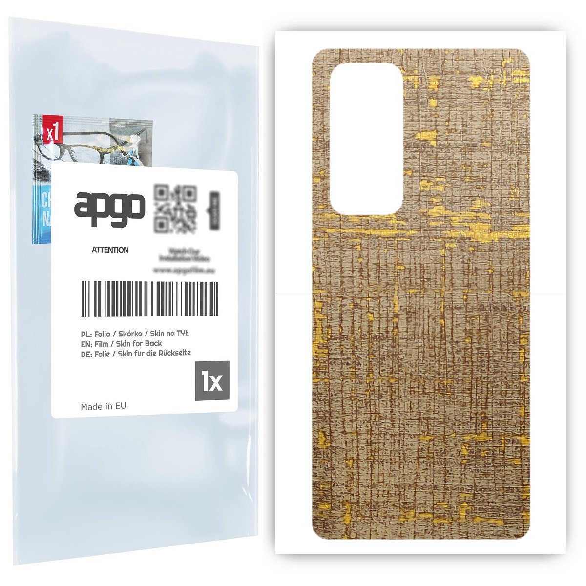 Folia naklejka skórka strukturalna na TYŁ do Oppo Find X3 Neo -  Tkanina Vintage - apgo SKINS