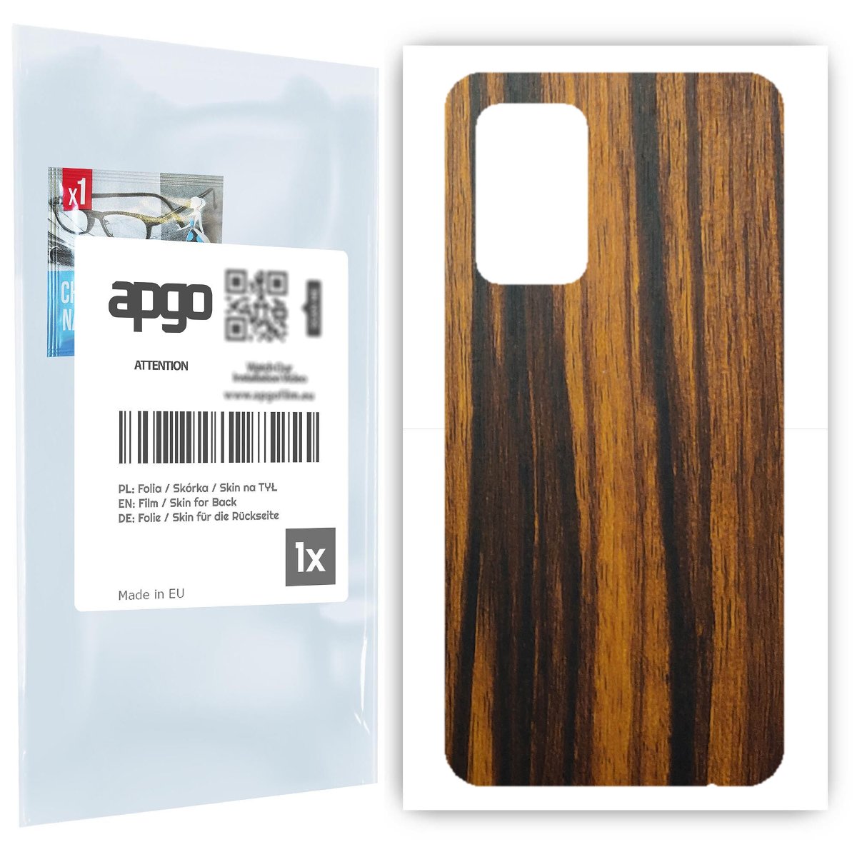 Folia naklejka skórka strukturalna na TYŁ do Samsung Galaxy A52 4G -  Drewno Tygrysie - apgo SKINS