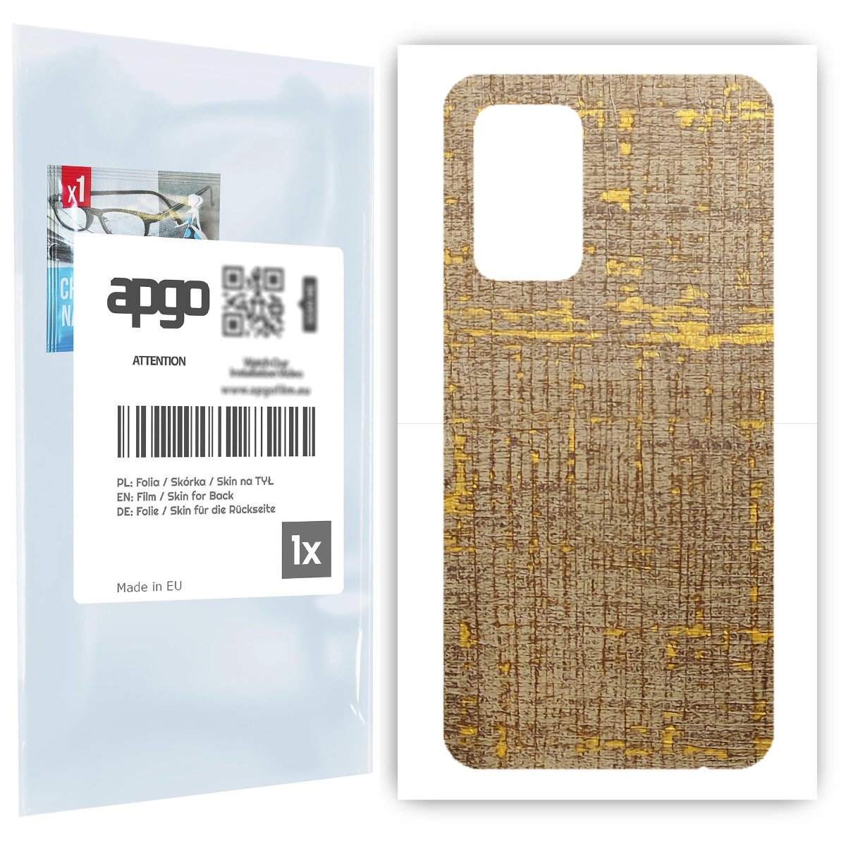 Folia naklejka skórka strukturalna na TYŁ do Samsung Galaxy A52s 5G -  Tkanina Vintage - apgo SKINS