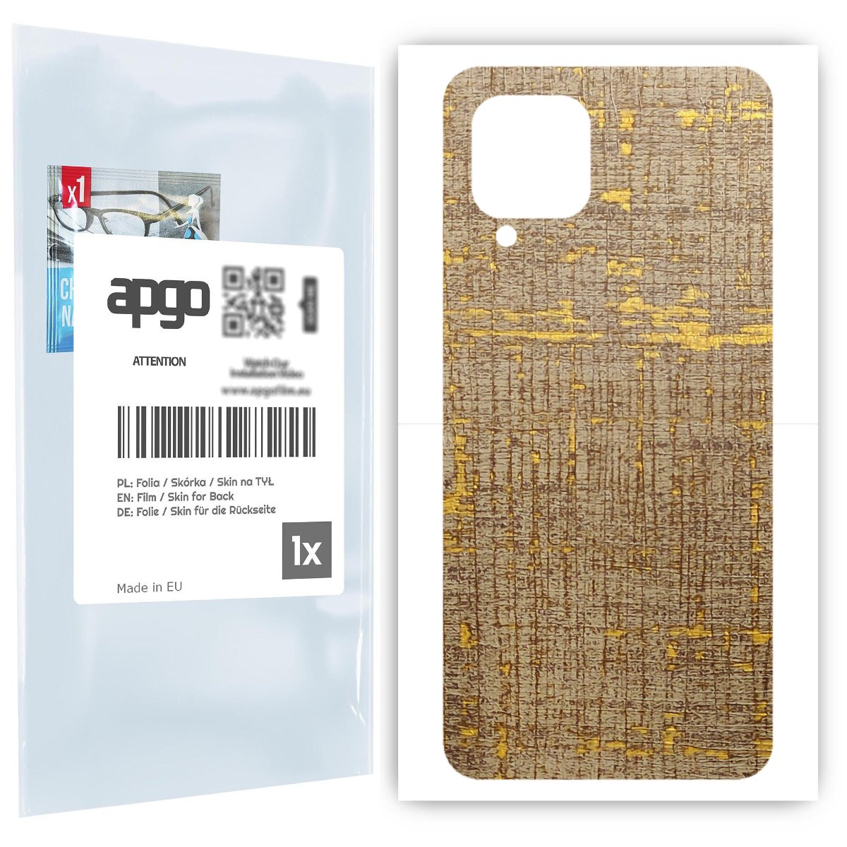 Folia naklejka skórka strukturalna na TYŁ do Samsung Galaxy M22 -  Tkanina Vintage - apgo SKINS
