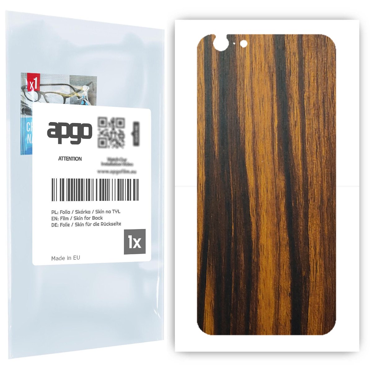 Folia naklejka skórka strukturalna na TYŁ do Apple iPhone 6s -  Drewno Tygrysie - apgo SKINS