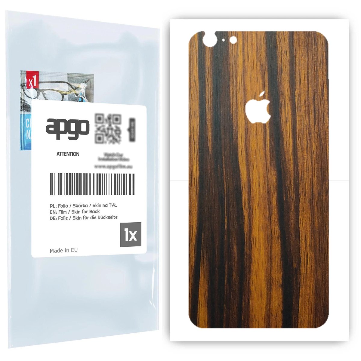 Folia naklejka skórka strukturalna na TYŁ do Apple iPhone 6s Plus -  Drewno Tygrysie - apgo SKINS