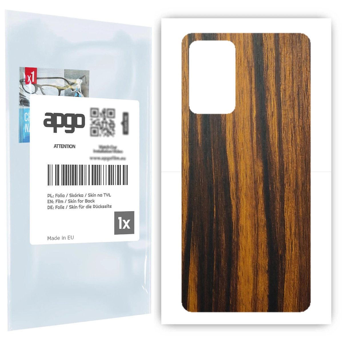 Folia naklejka skórka strukturalna na TYŁ do Samsung Galaxy A72 -  Drewno Tygrysie - apgo SKINS
